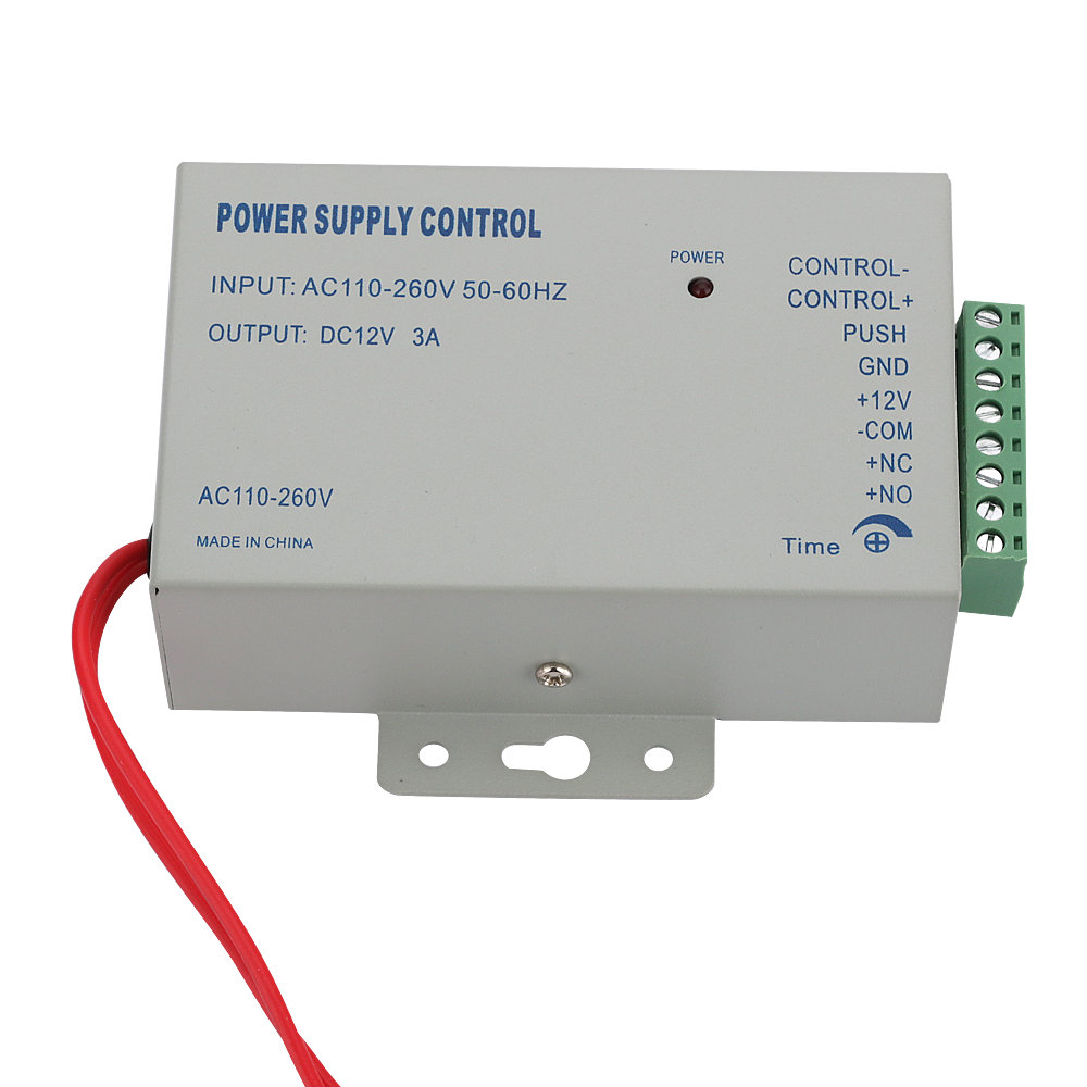 AC 110-240V IN to DC 12V 3A Power Supply For Door Access Control Worldwide Voltage