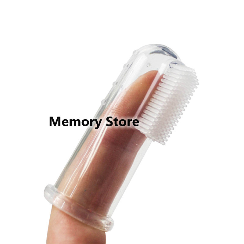 1PC 23*55MM Ultra Soft Silicone Dog Cat Dental Care Cleaning Finger Toothbrush Odor-free Pet Supplies