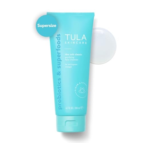 TULA Skin Care Cult Classic Purifying Face Cleanser - Gentle and Effective Face Wash, Makeup Remover, Nourishing and Hydrating