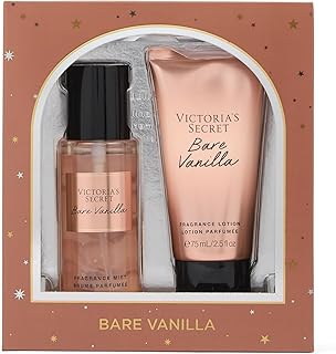 Victoria's Secret Bare Vanilla Mini Fragrance Duo Gift Set, Notes of Whipped Vanilla and Soft Cashmere, Gift Set for Women