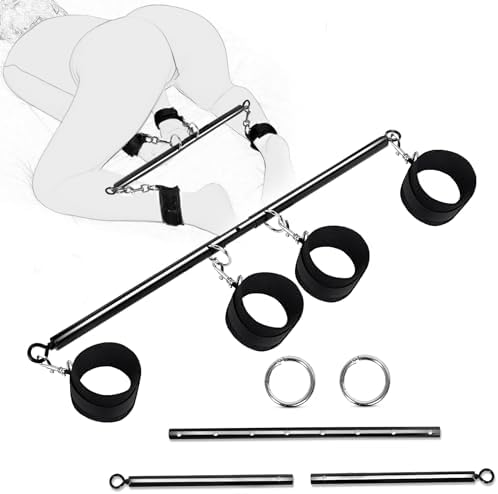 BDSM Bondage Restraints Couples Sex Toys, Bondage Restraints BDSM Toys with Adjustable Handcuffs, Spreader Bar Sex Adult Couple Toys, Sex Restraint Bondage Toys