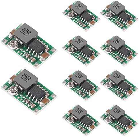 10Pcs Mini360 Buck Converter 3A DC Voltage Regulator Step Down Power Converter Module 4.75-23 V to 1.0-17 V DC-DC Voltage Regulator 3A Power Supply for DIY Portable Power Communication Equipment
