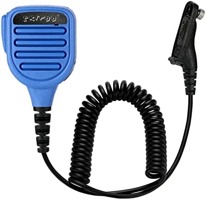 Shoulder Mic Speaker Compatible with Motorola XPR 7550 7550e 6550 Waterproof IP56 Two Way Radio Speaker Microphone with 3.5mm Jack (Blue)