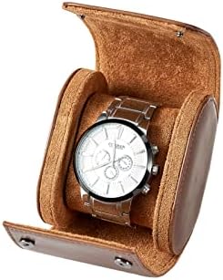 Single Watch Travel Case -Classic Leather Watch Case With Perfect Texture.(Watch Carrying Case Or Organizer For Storage And Display).Mens Watch Case for Travel Handcrafted by Craftsmen.